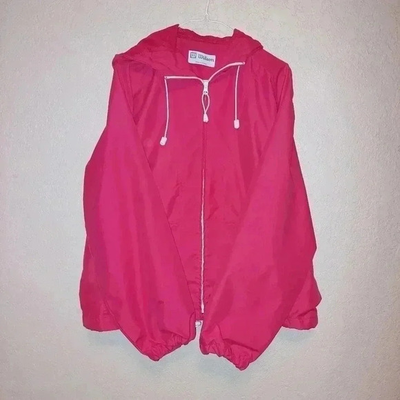 WilsonRed hooded zip up jacket size large - Picture 3 of 8